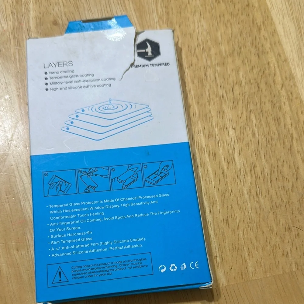 Blue Tempered Glass Screen Protector for Mobile Devices